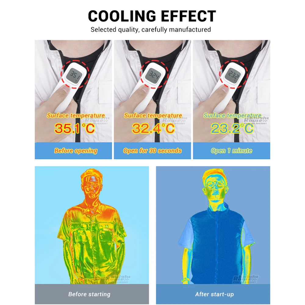 Cooling Fan Vest Air-conditioned 13 Hours