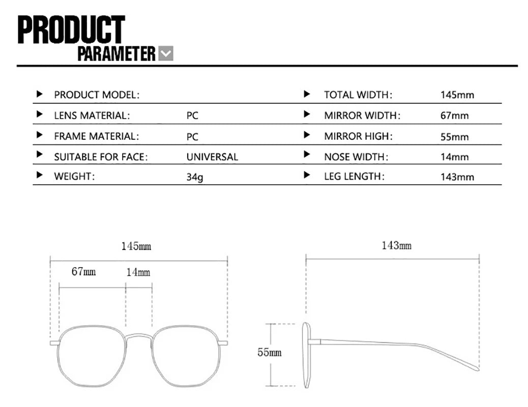 Night Vision Unisex Anti-Glare Sunglasses