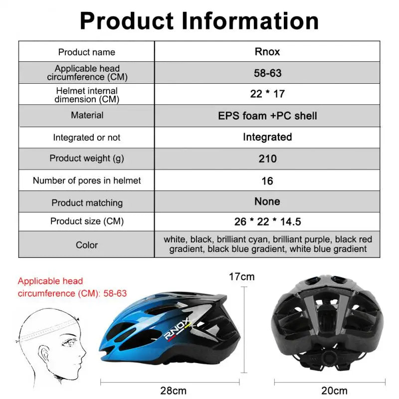 RNOX Ultralight Helmet Cycling Integrally-molded