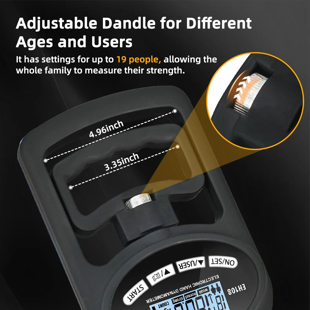 Grip Strength Tester 265Lbs/120Kg Digital Hand Dynamometer