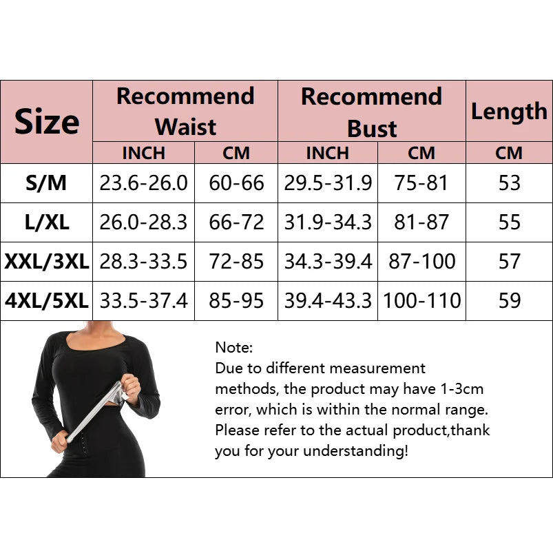 Women's Long Sleeve Sauna Suit Body Shaper