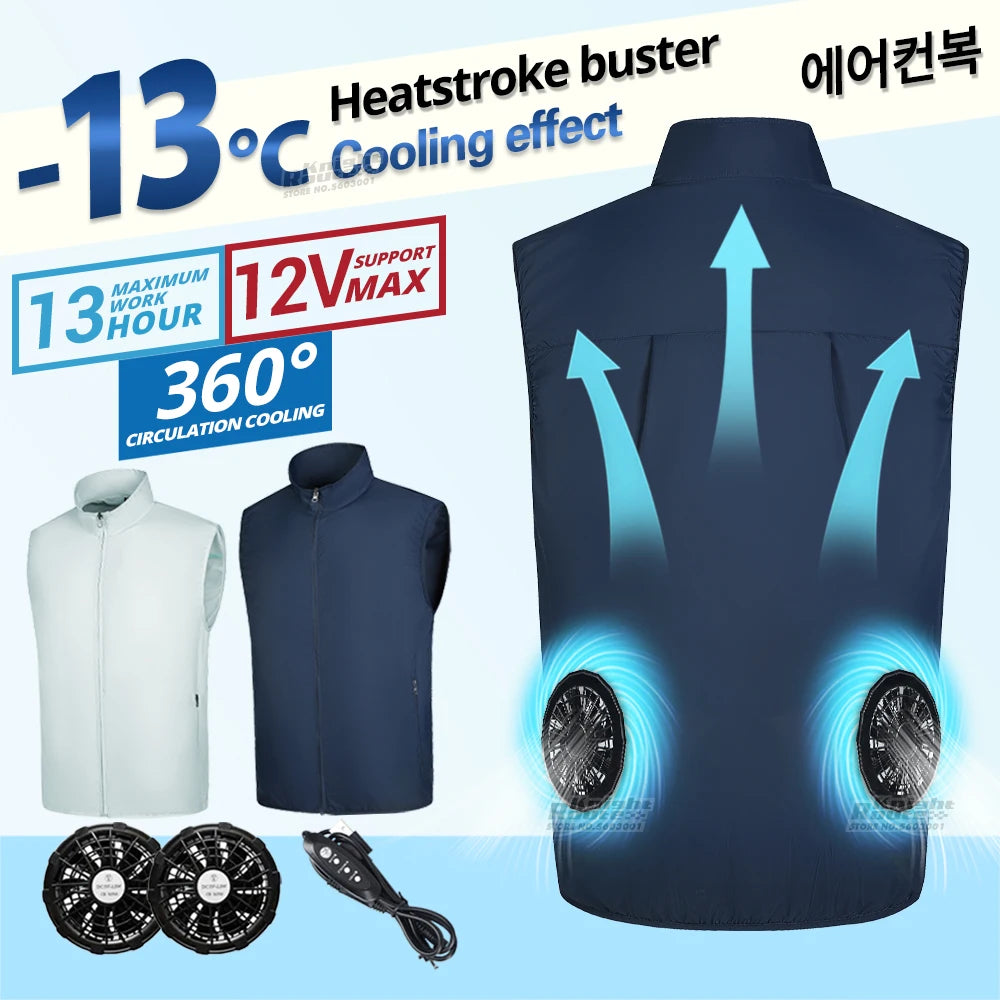 Cooling Fan Vest Air-conditioned 13 Hours