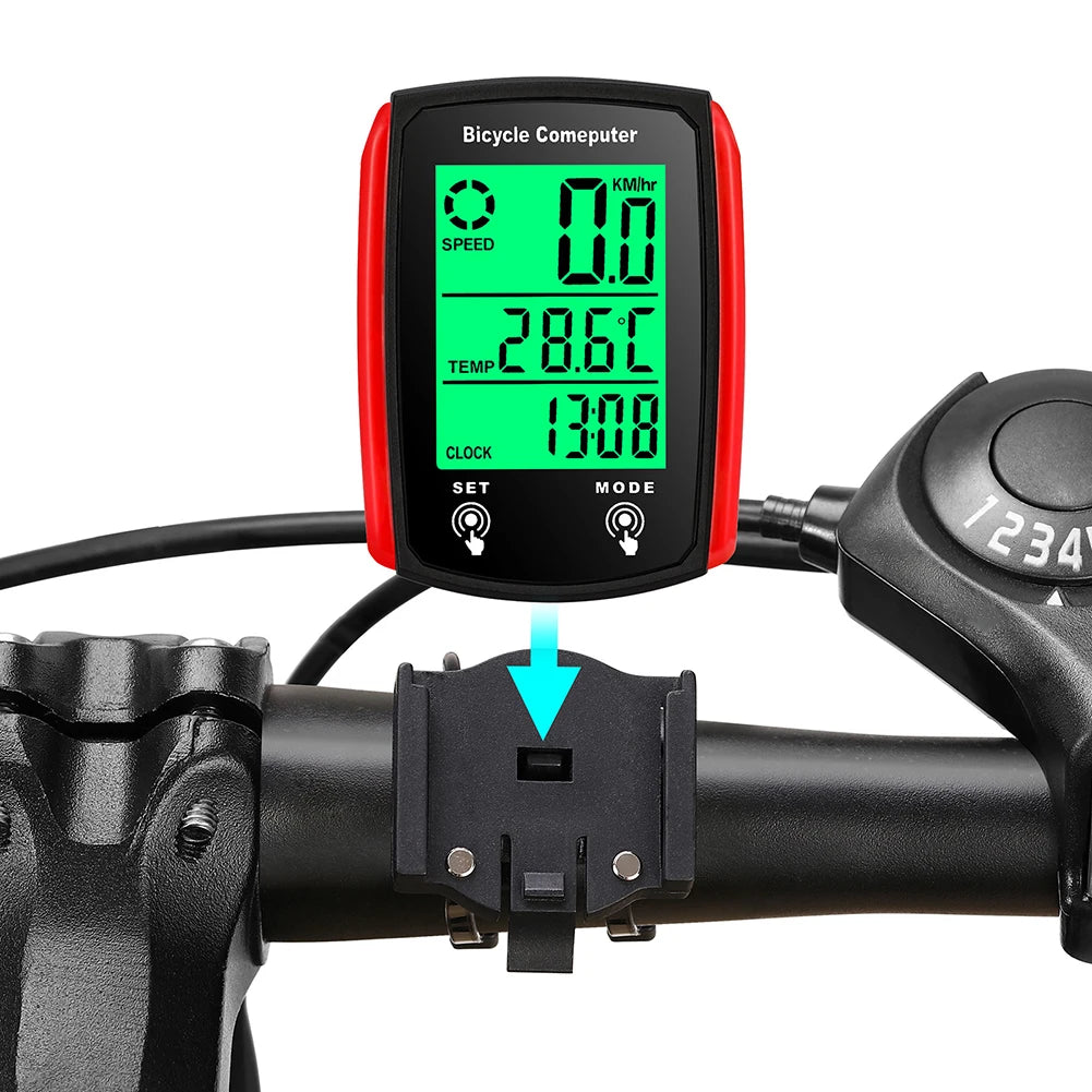 Bicycle Computer LCD Digital Wired Cycling Computer Speedometer