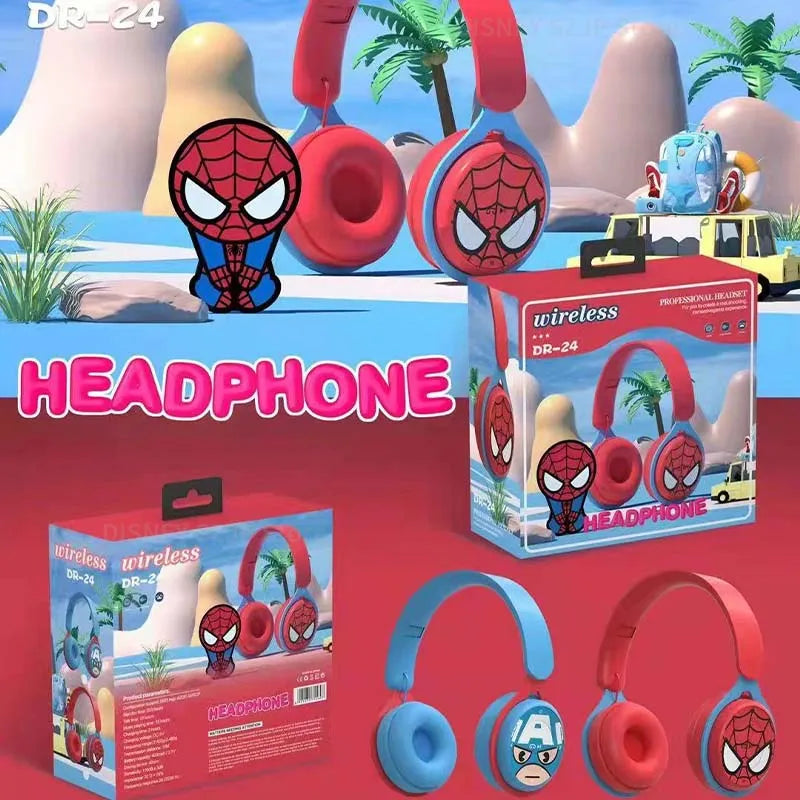 Kids Cartoon Wireless Bluetooth Foldable Headsets