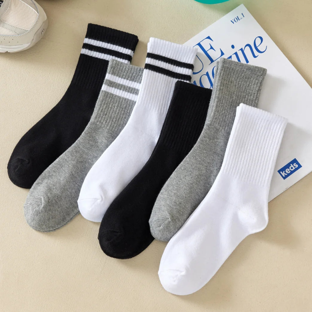 6 Pairs Women's Mid-Tube Socks