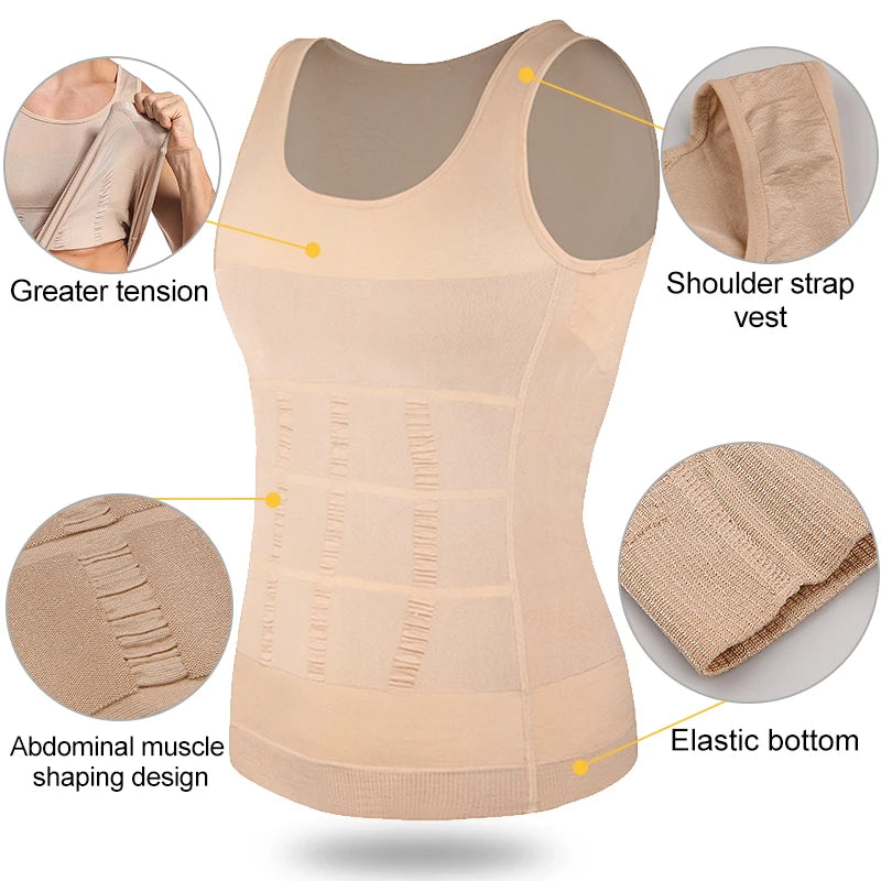 Men's Slimming Body Shaper Vest Shirt