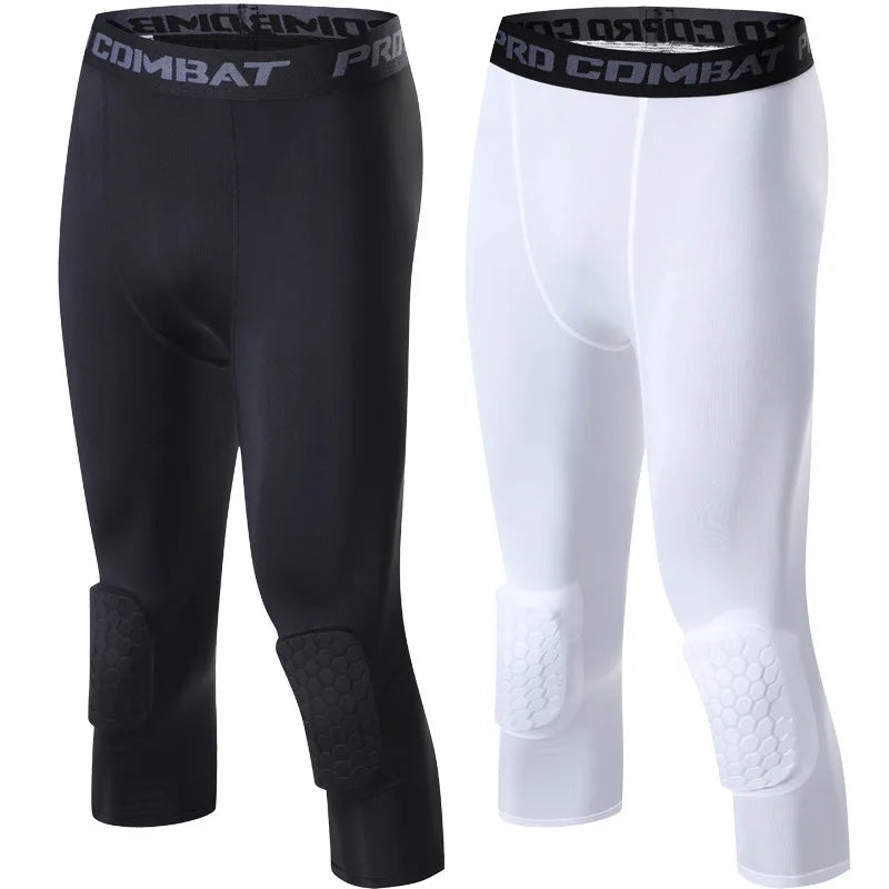 Men's Sports 3/4 Cropped  Performance Padded Trousers