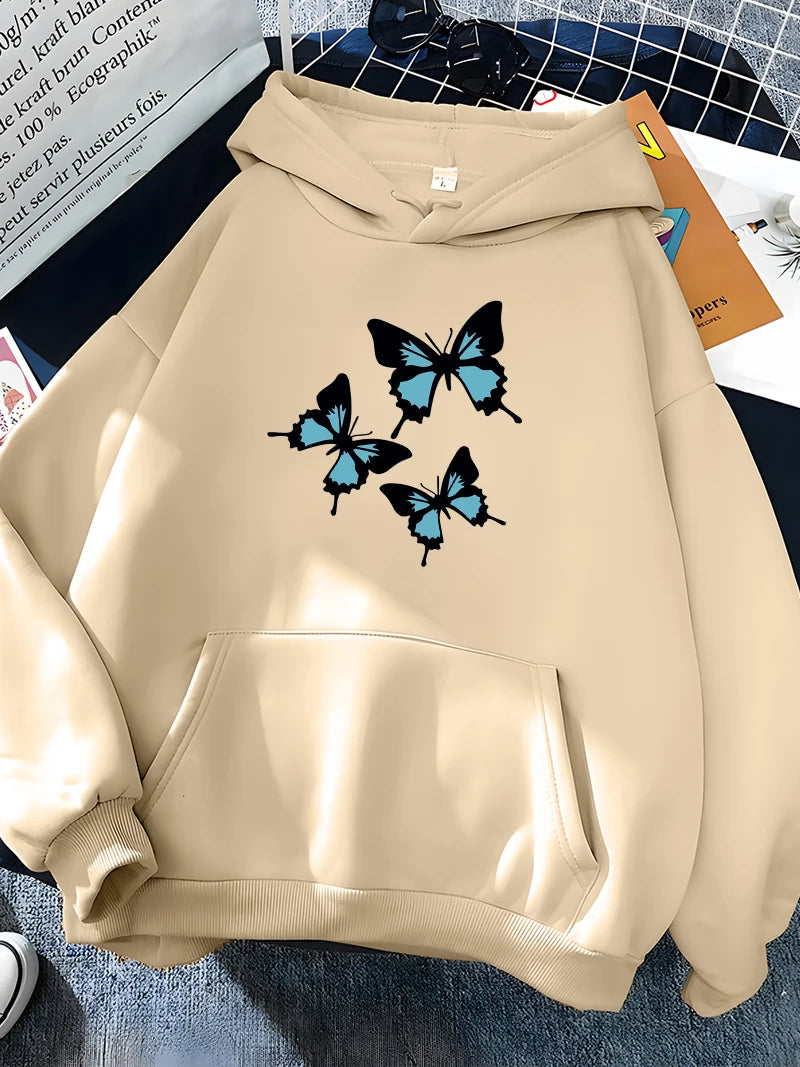 Butterfly Cartoon Pullover Hoodie