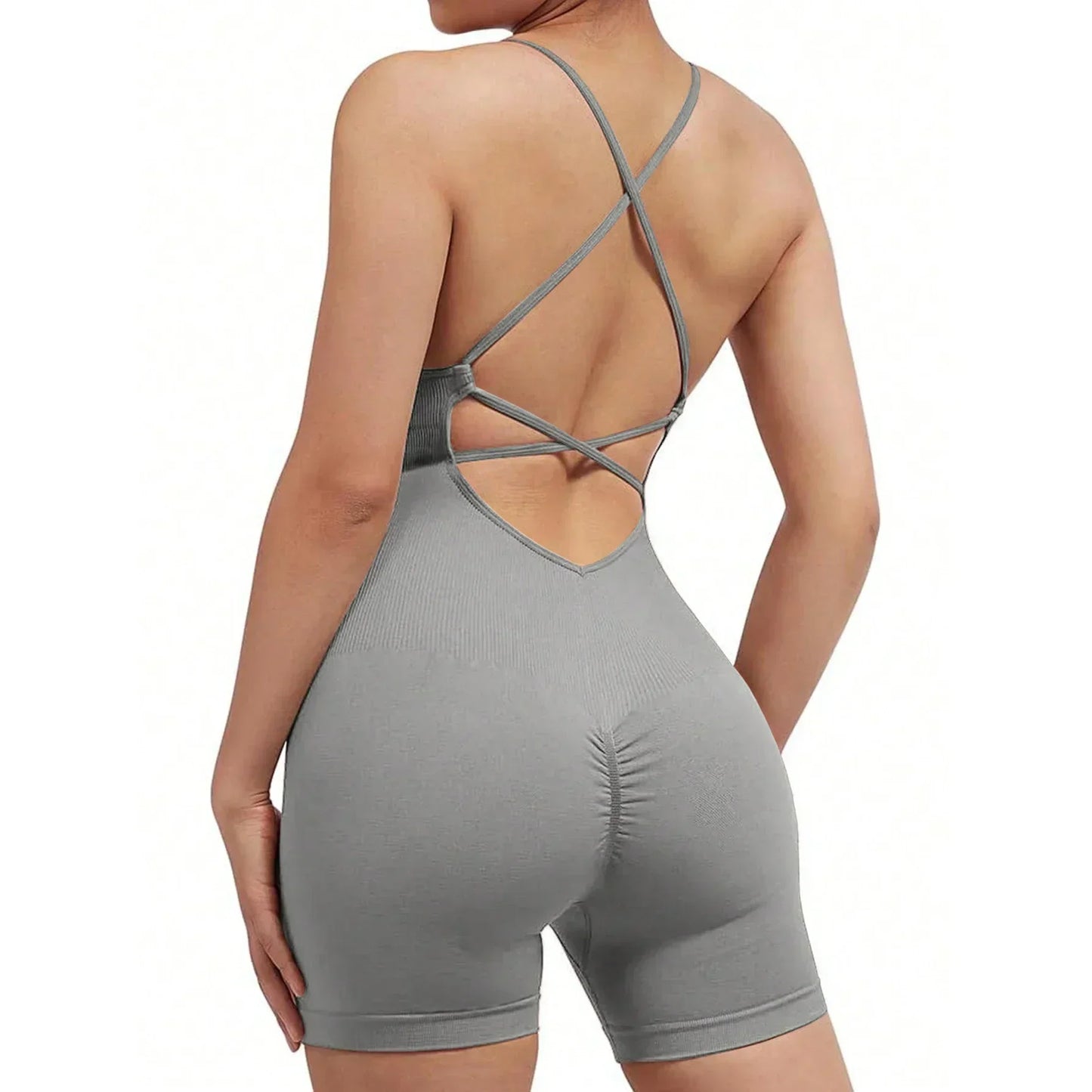 Sxy Criss Cross Backless Cami Sports Romper