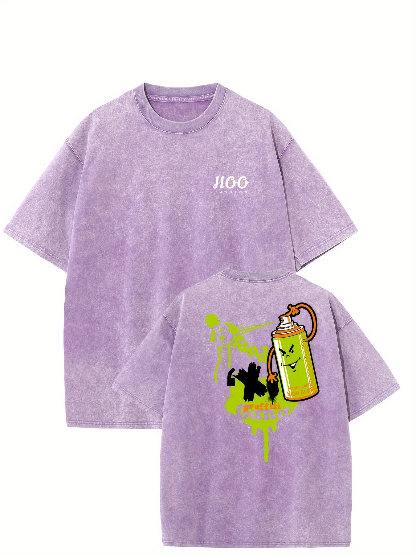 Spray Paint Oversized Drop Shoulder T-Shirt