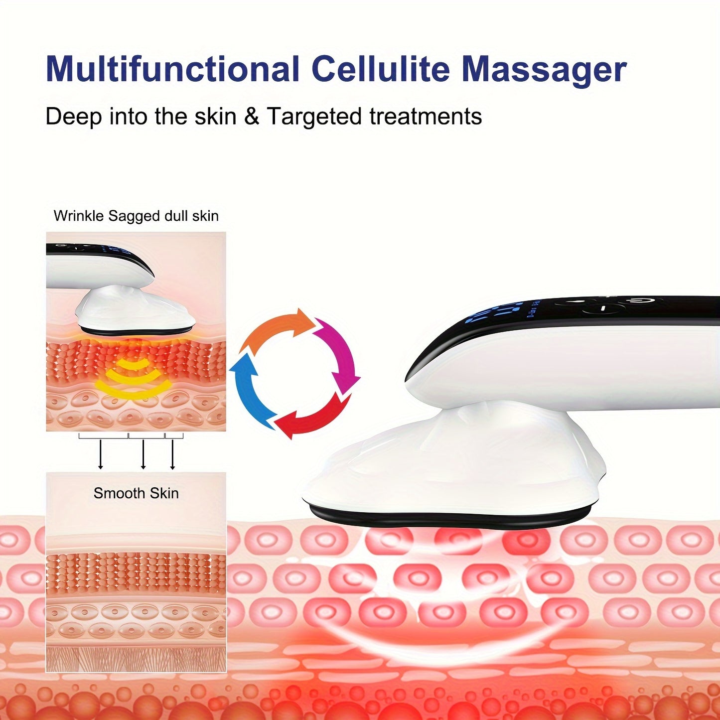 Upgraded 4 Massager Heads Body Sculpting Machine Cellulite Remover Massager Cavitation Machine