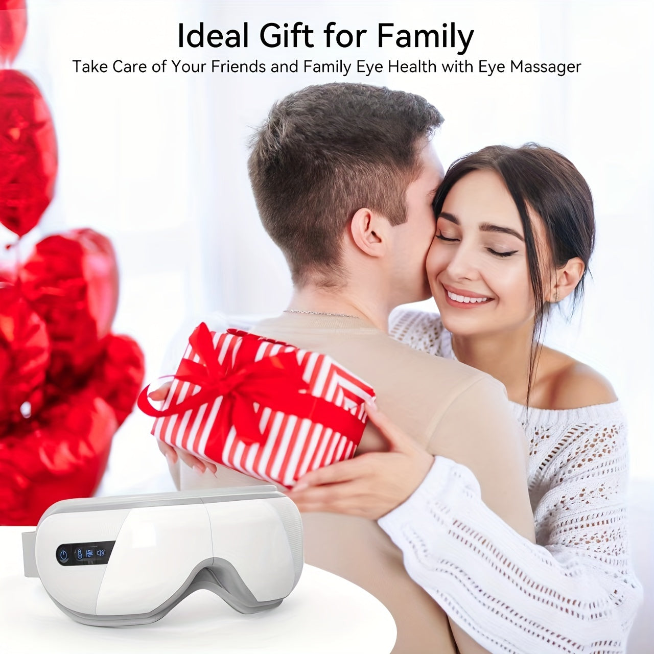 Eye Massager With Heat, Music Heated Massager, Face Massager, Eye Care Device, 4+N Massage Mode, Smart Eye Mask After Night Shifts/Work/Study/Driving