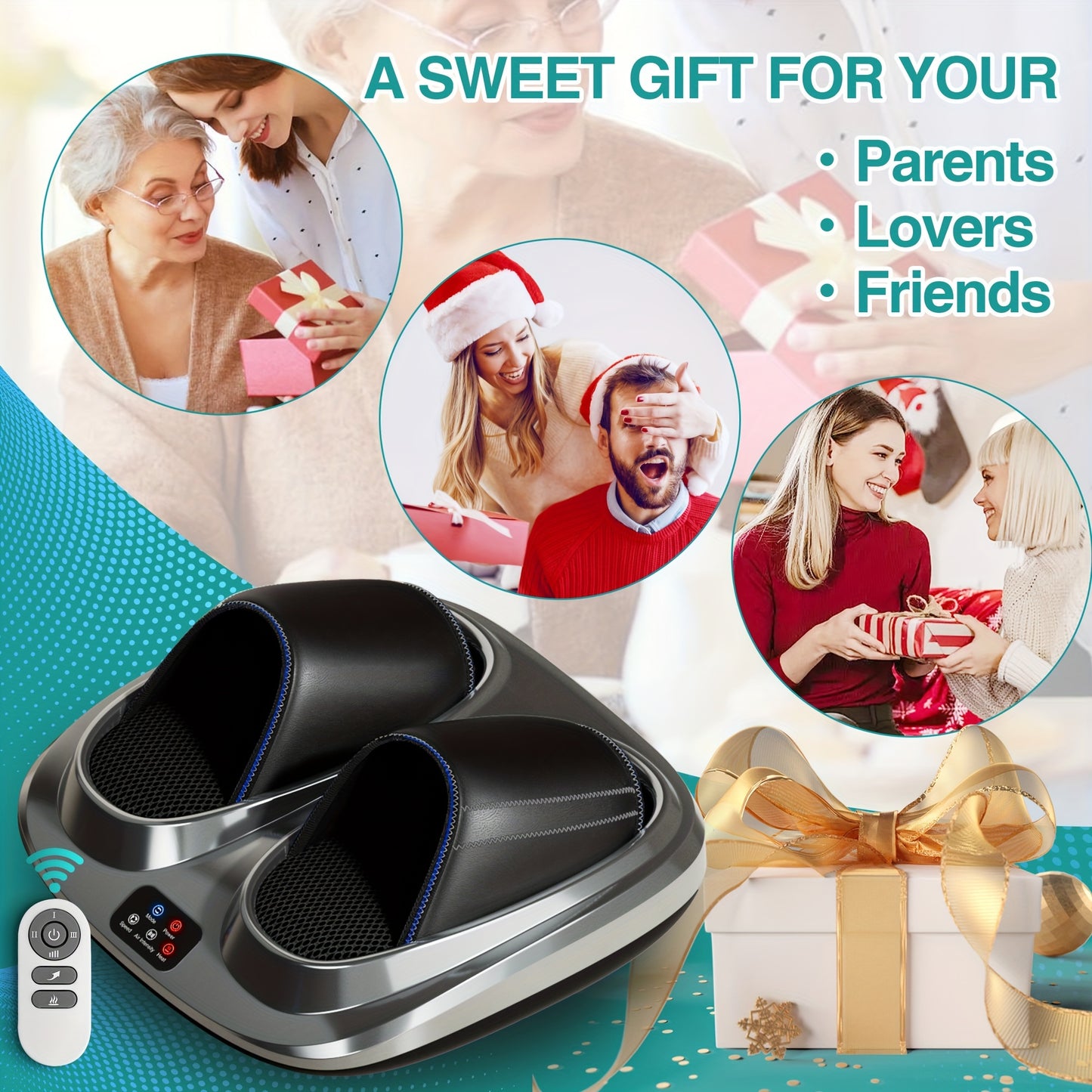 1pc 3D Foot Massager For Circulation With Deep-Kneading And Heat