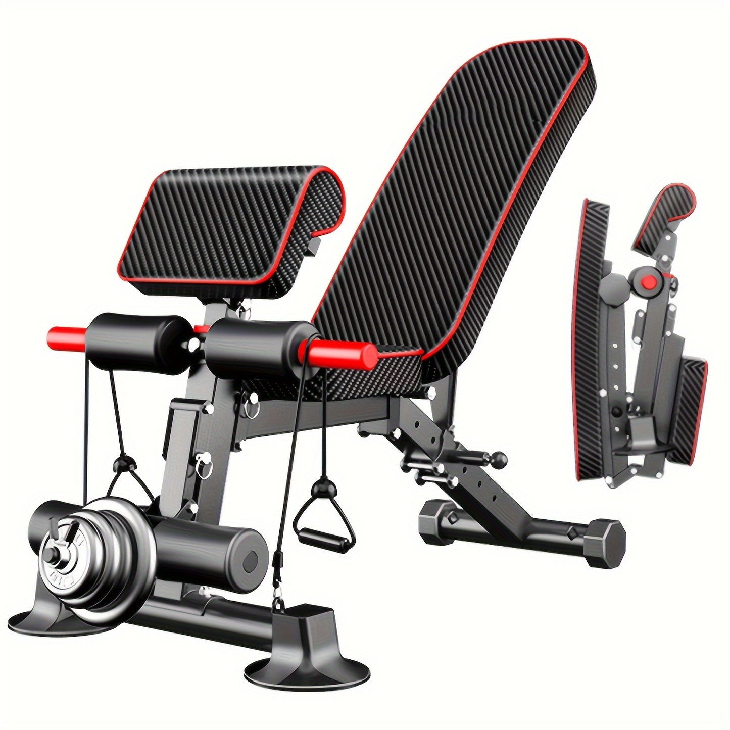 Weight Bench for Home Gym, Adjustable and Foldable Incline, Flat, & Decline